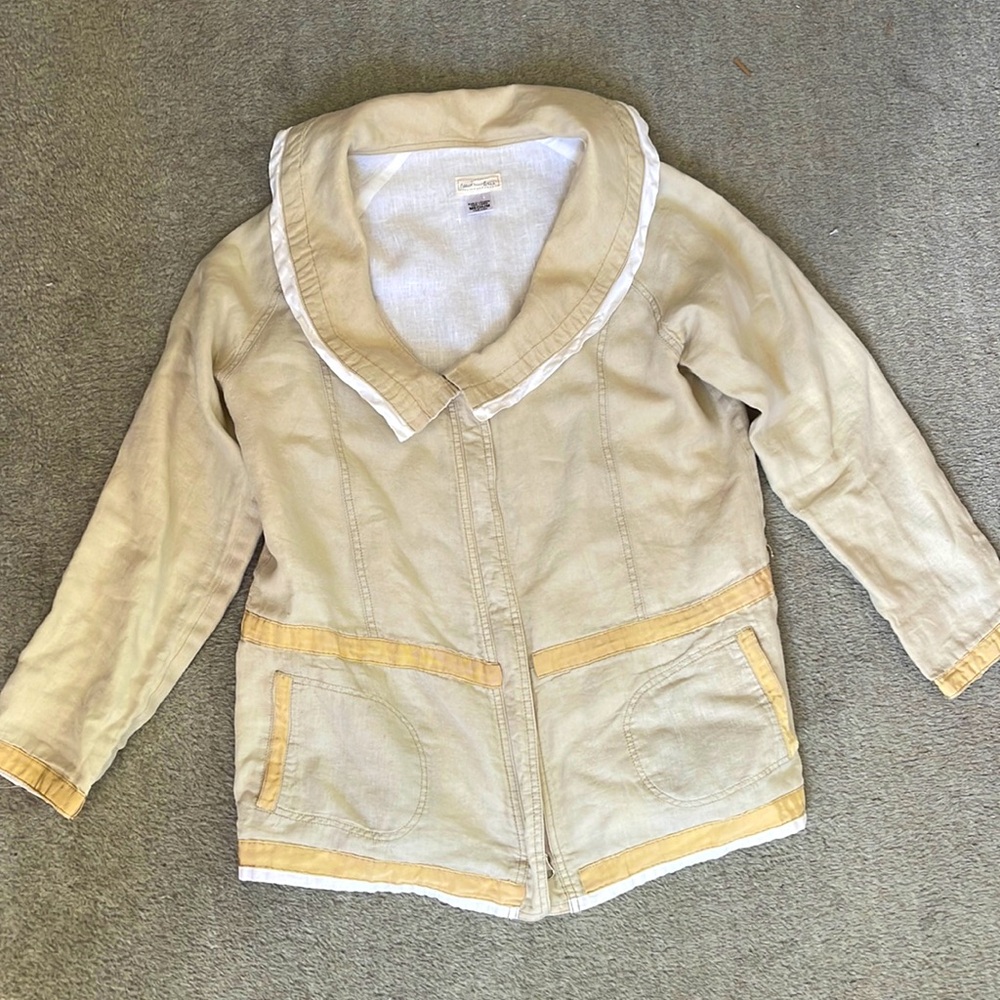 Neesh By D.A.R. 100% Linen Little Jacket Size M - image 1